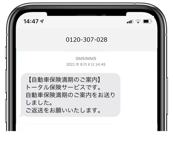 SMS配信内容のサンプル